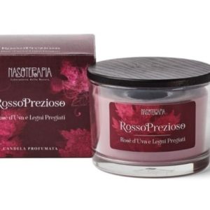 Nasoterapia Candela Profumata Rosso Prezioso Rose' d'Uva e Legni Pregiati 140 g